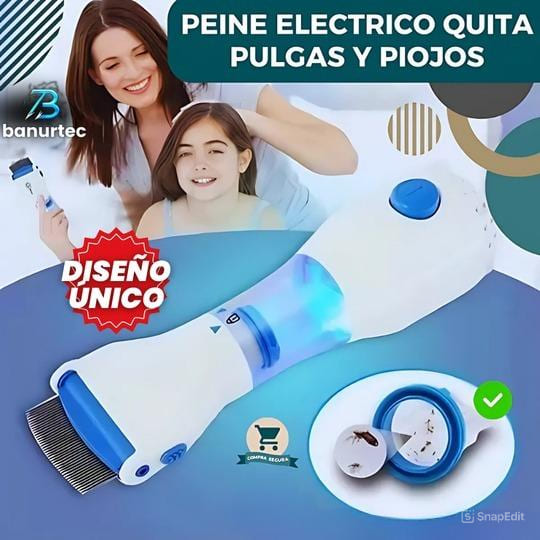 Peine Eléctrico Succionador PioClean™ – Elimina Piojos, Liendres y Pulgas